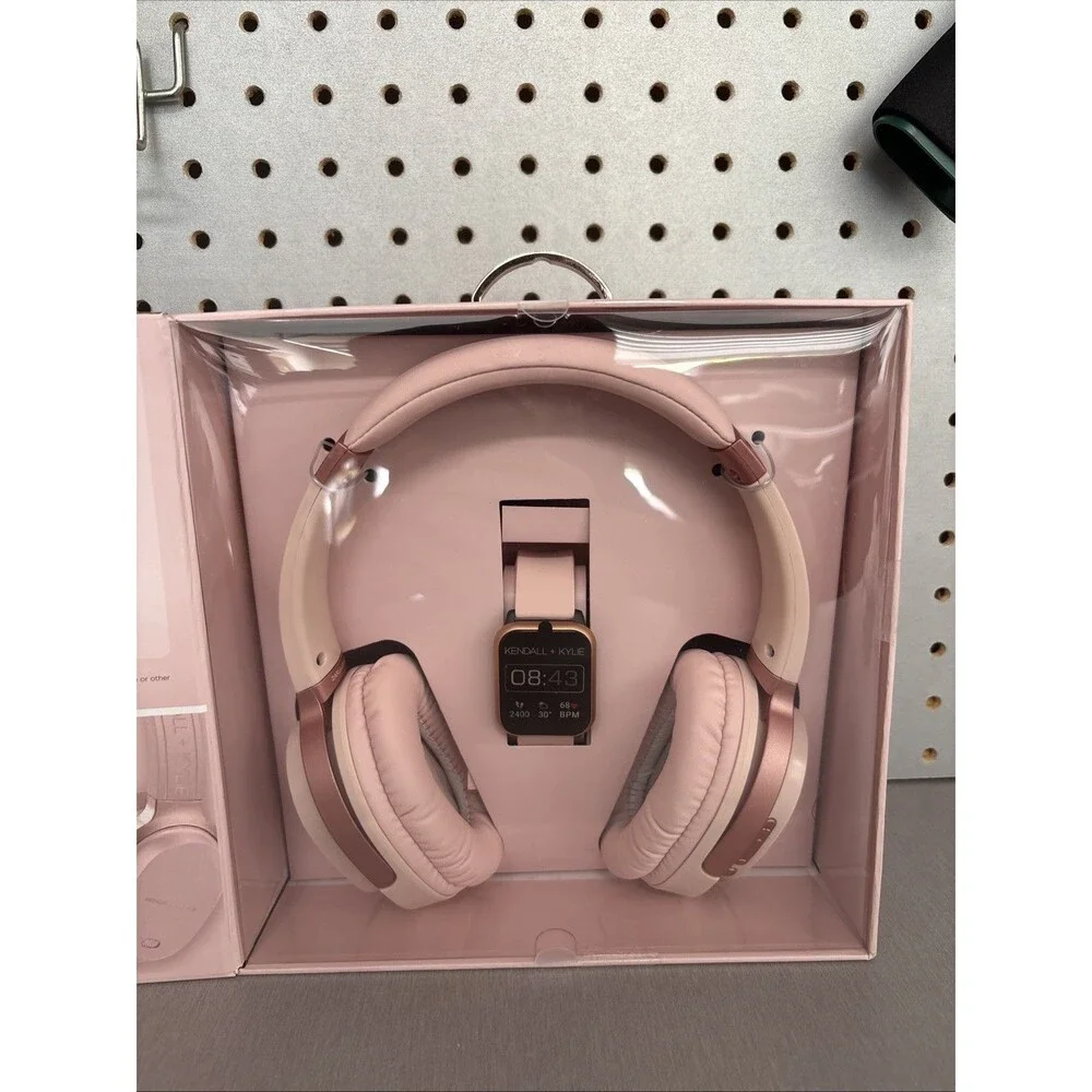 Kendall & Kylie Smart Watch & Wireless Headphones Pink iTouch Wearables Open Box